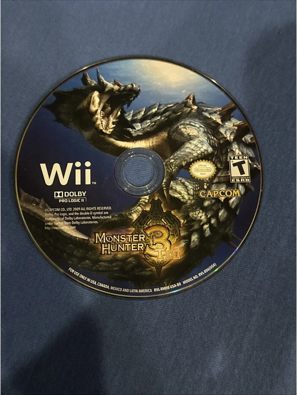 Monster Hunter Tri (Nintendo Wii, 2010) No Case